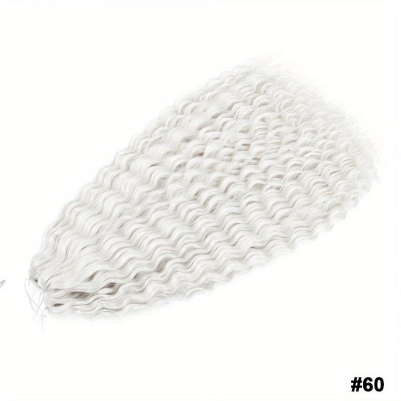 55 88 Cm Deep Wave Twist Crochet Hair Extensions Synthetic Crochet Braids