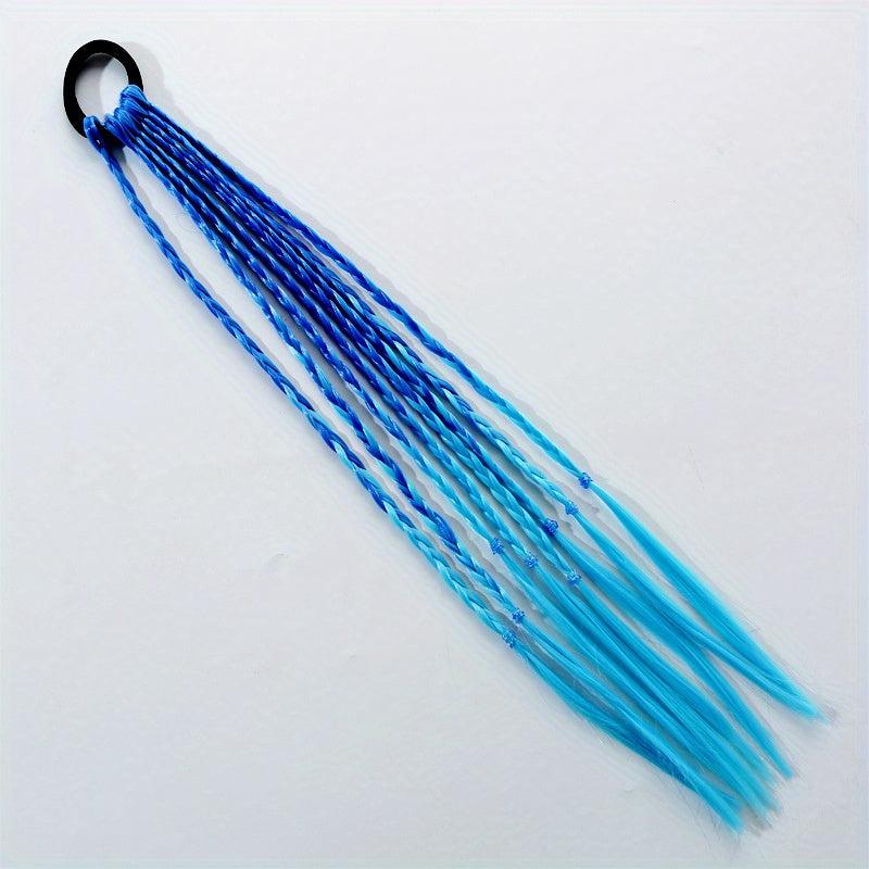 Colorful Hairpins Princess Gradient Long Curly Hair Wig Girl