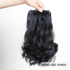 Short Curly Ponytail Hairpiece Heat Resistant Synthetic Drawstring