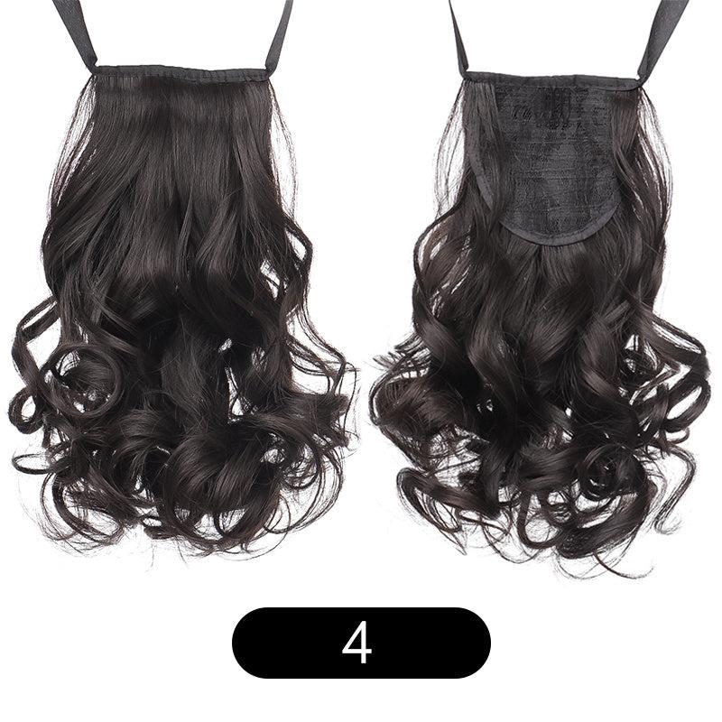 Short Curly Ponytail Hairpiece Heat Resistant Synthetic Drawstring