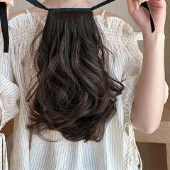 Short Curly Ponytail Hairpiece Heat Resistant Synthetic Drawstring