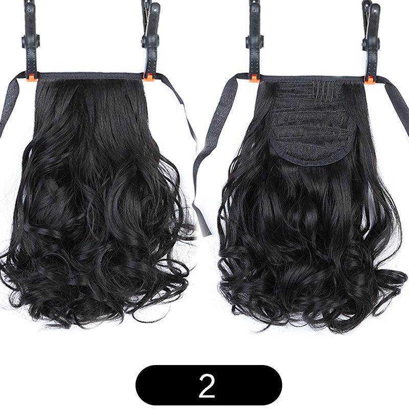 Short Curly Ponytail Hairpiece Heat Resistant Synthetic Drawstring