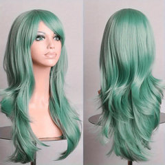 Pink Wavy Wig Curly Witch Heat Resistant Synthetic Halloween Cosplay Wig
