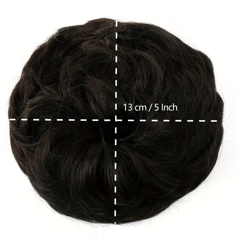 100% Human Hair Messy Bun Curly Hair Extensions Scrunchie Tousled Updo