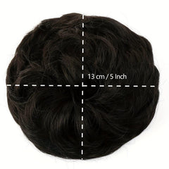 100% Human Hair Messy Bun Curly Hair Extensions Scrunchie Tousled Updo