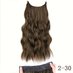 Long Curly Wavy Hair Extensions w/ Transparent Headband