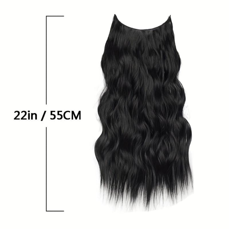 Long Curly Wavy Hair Extensions w/ Transparent Headband