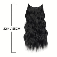 Long Curly Wavy Hair Extensions w/ Transparent Headband