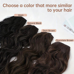 Long Curly Wavy Hair Extensions w/ Transparent Headband