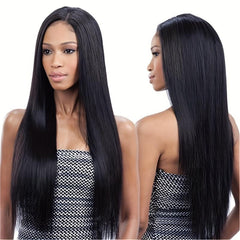 Dark Brown Long Straight Hair Replacement Wigs 66cm Synthetic Fiber Hair Wigs