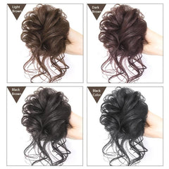 Messy Curly Hair Bun Chignon Donut Scrunchie Elastic Hair Band