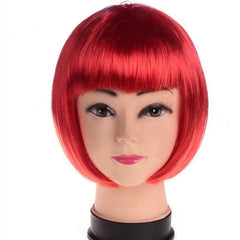 Short Bob Hair Wigs Colorful Cosplay Costume Wig for Women Girls