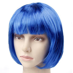Short Bob Hair Wigs Colorful Cosplay Costume Wig for Women Girls