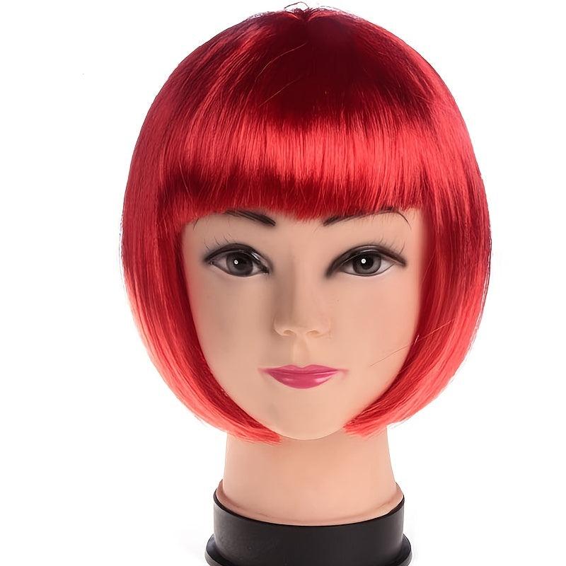 Short Bob Hair Wigs Colorful Cosplay Costume Wig for Women Girls