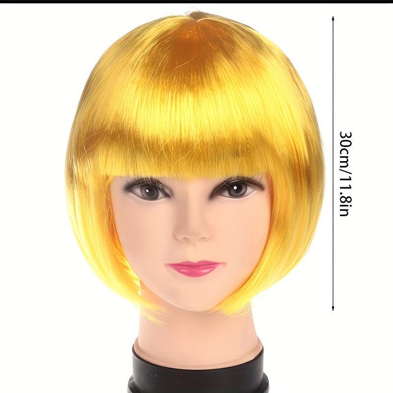 Short Bob Hair Wigs Colorful Cosplay Costume Wig for Women Girls