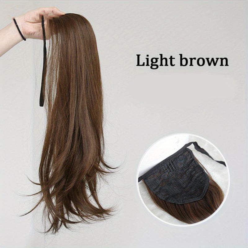 Long Wavy Ponytail Extension Clip In Hairpiece Natural Looking Hair Extension