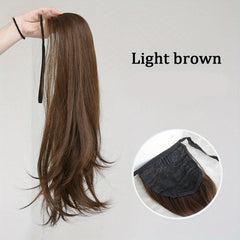 Long Wavy Ponytail Extension Clip In Hairpiece Natural Looking Hair Extension