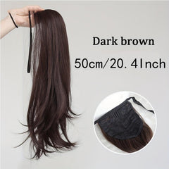 Long Wavy Ponytail Extension Clip In Hairpiece Natural Looking Hair Extension