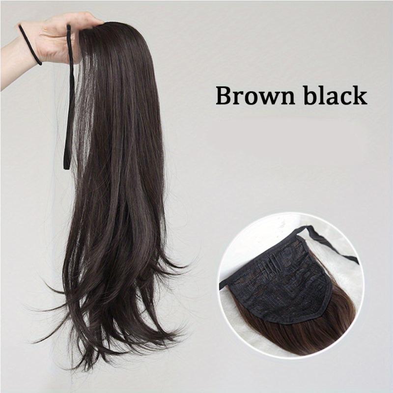 Long Wavy Ponytail Extension Clip In Hairpiece Natural Looking Hair Extension