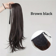 Long Wavy Ponytail Extension Clip In Hairpiece Natural Looking Hair Extension