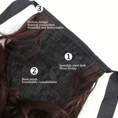 Long Wavy Ponytail Extension Clip In Hairpiece Natural Looking Hair Extension