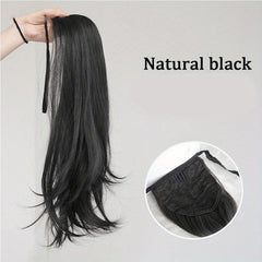 Long Wavy Ponytail Extension Clip In Hairpiece Natural Looking Hair Extension