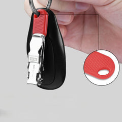 Compact Foldable Nail Clippers with Key Chain