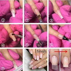 15pcs Acrylic Tips Clips Nail Extension Set Fiberglass & Nail Pinching Clips