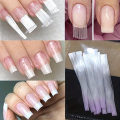 15pcs Acrylic Tips Clips Nail Extension Set Fiberglass & Nail Pinching Clips