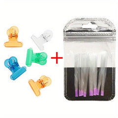 15pcs Acrylic Tips Clips Nail Extension Set Fiberglass & Nail Pinching Clips