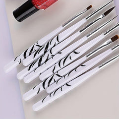 Manicure Polish Brush Gel Nail Art Set - 8Pcs For Salon DIY