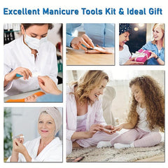 Cushioned Crystal Glass Nail File Set Perfect for Natural Nail Enhancement