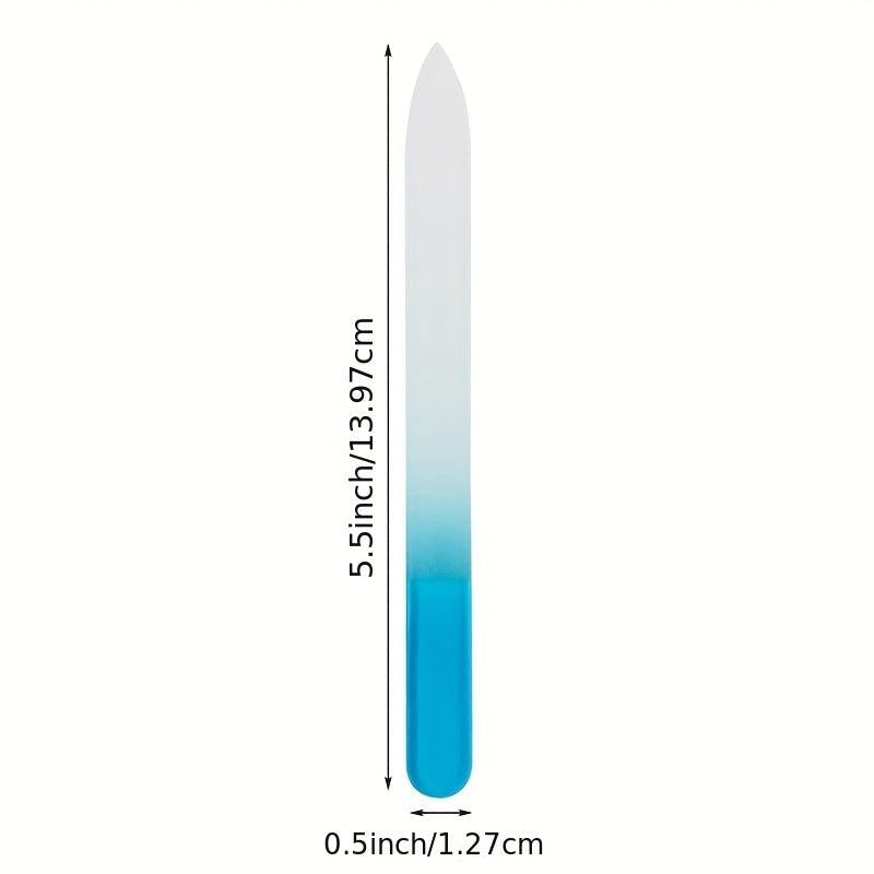 Cushioned Crystal Glass Nail File Set Perfect for Natural Nail Enhancement