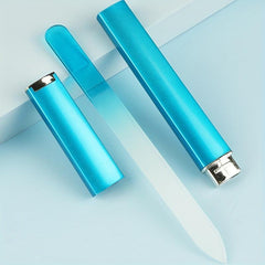 Cushioned Crystal Glass Nail File Set Perfect for Natural Nail Enhancement