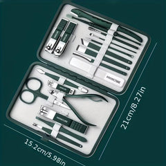 Manicure Set Stainless Steel Nail Clippers Pedicure Kit with Portable Bag