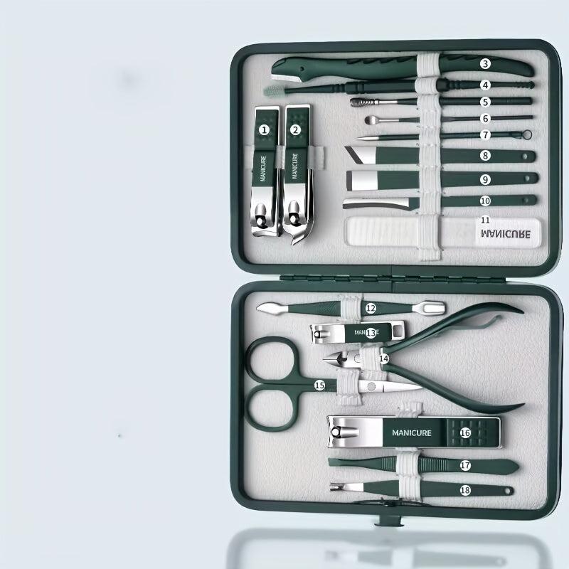 Manicure Set Stainless Steel Nail Clippers Pedicure Kit with Portable Bag