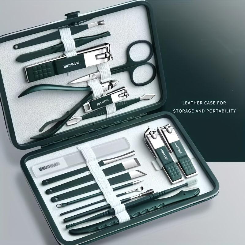 Manicure Set Stainless Steel Nail Clippers Pedicure Kit with Portable Bag