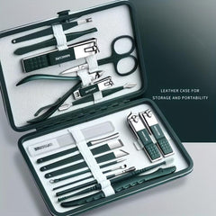 Manicure Set Stainless Steel Nail Clippers Pedicure Kit with Portable Bag