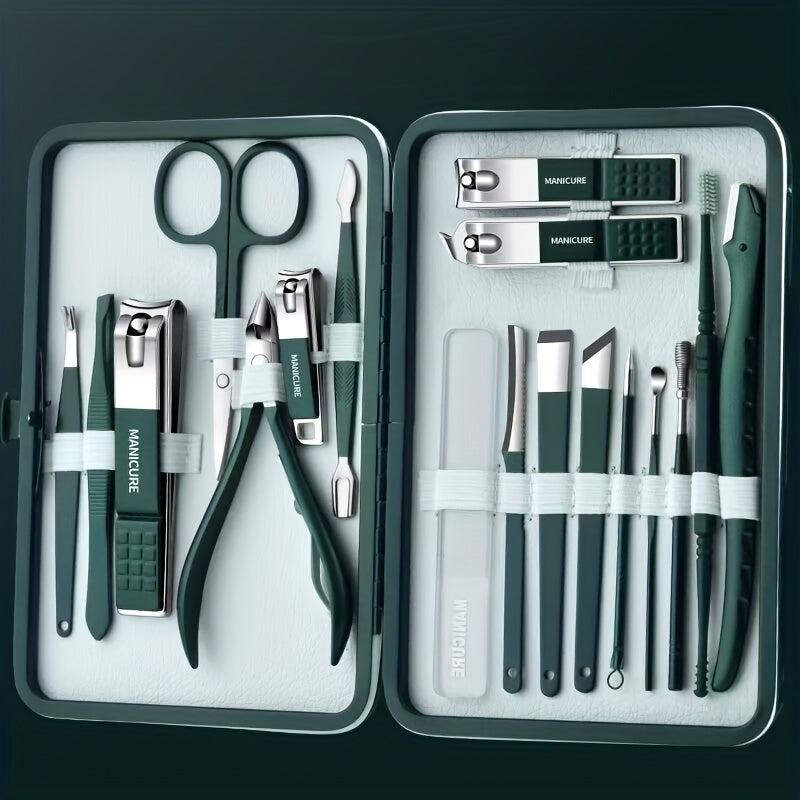 Manicure Set Stainless Steel Nail Clippers Pedicure Kit with Portable Bag
