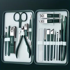 Manicure Set Stainless Steel Nail Clippers Pedicure Kit with Portable Bag