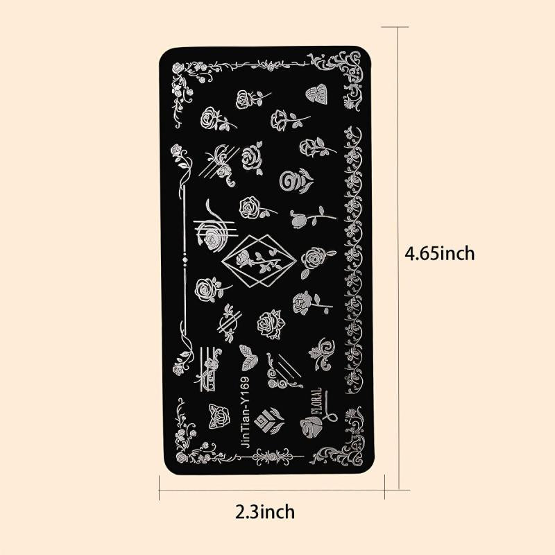 Animal Stamp Plate Leopard Skin Flower Nail Clear Silicone Nail Stamper