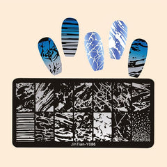 Animal Stamp Plate Leopard Skin Flower Nail Clear Silicone Nail Stamper