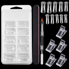 Nail Art Extension Kit with Nail Molds, Glue, Nail Sheets, and Accessories
