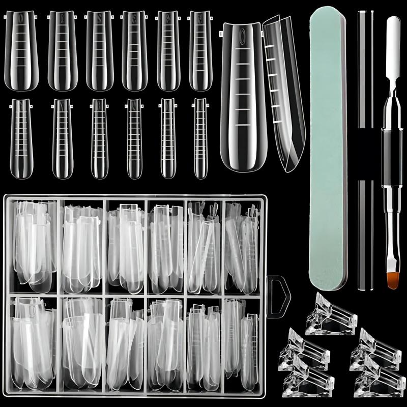 Nail Art Extension Kit with Nail Molds, Glue, Nail Sheets, and Accessories