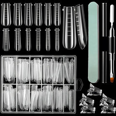 Nail Art Extension Kit with Nail Molds, Glue, Nail Sheets, and Accessories