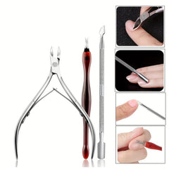 Cuticle Fork & Scissors Set: Shape & Remove Cuticles Easily