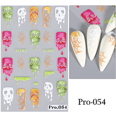 Halloween Nail Stickers 3D Self Adhesive Ghost Nail Art Supplies