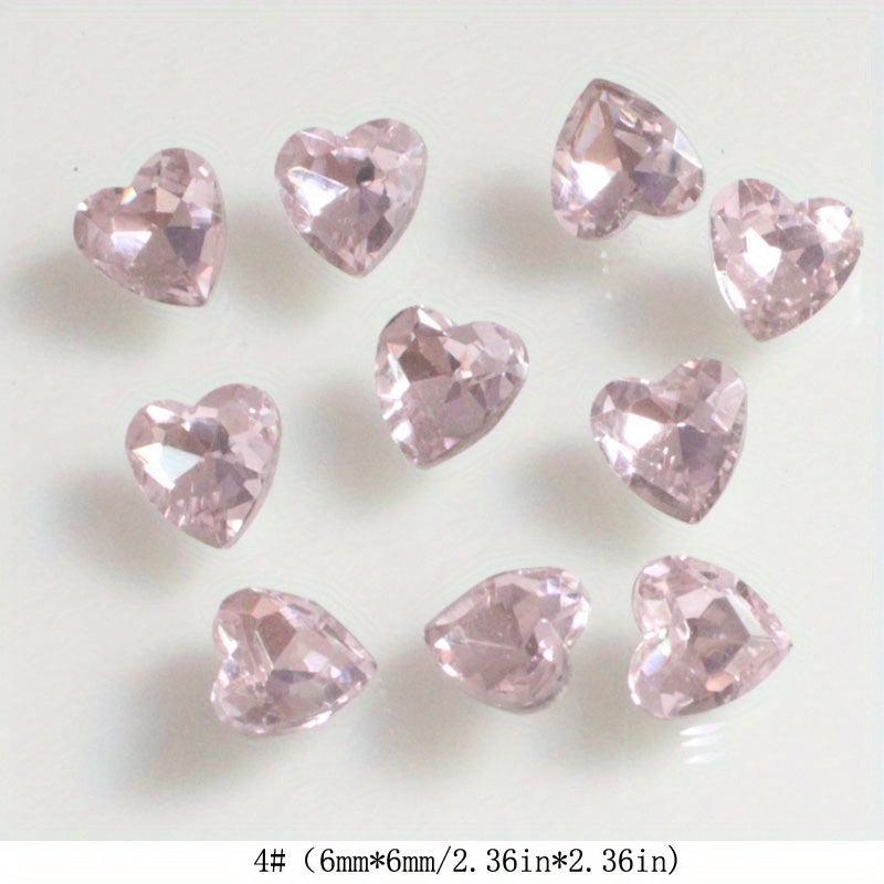 3D Pointed Bottom Heart Rhinestone Nail Art Jewelry Nail Art Charms