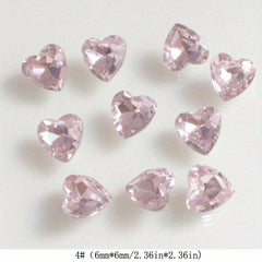 3D Pointed Bottom Heart Rhinestone Nail Art Jewelry Nail Art Charms
