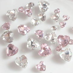 3D Pointed Bottom Heart Rhinestone Nail Art Jewelry Nail Art Charms